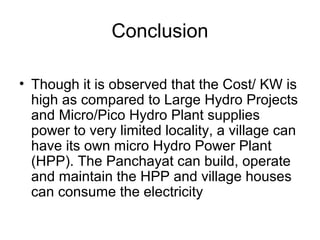 Micro and small hydro energy systems | PPT