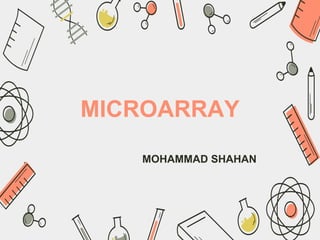 MICROARRAY
MOHAMMAD SHAHAN
 