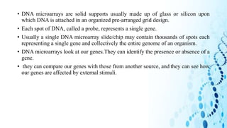 DNA MICROARRAY TECHNOLOGY FOR PRINCIPLE OF DRUG DISCOVERY | PPTX