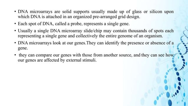 DNA MICROARRAY TECHNOLOGY FOR PRINCIPLE OF DRUG DISCOVERY | PPTX