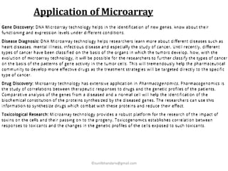 Application of Microarray
©sunilbhandariv@gmail.com
 