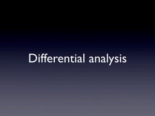 Differential analysis
 