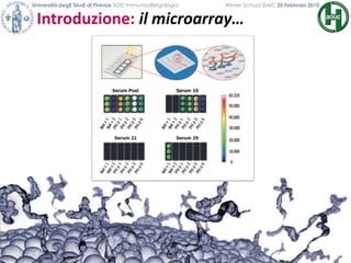 Introduzione: il microarray…
Università degli Studi di Firenze SOD Immunoallergologia Winter School SIAIC 20 Febbraio 2010
 