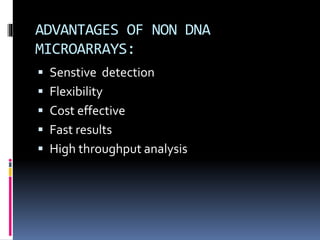 MICROARRAYS OF DNA AND NON DNA BIOCHEMISTRY | PDF