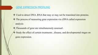 DNA MICROARRAY TECHNIQUES | PPTX