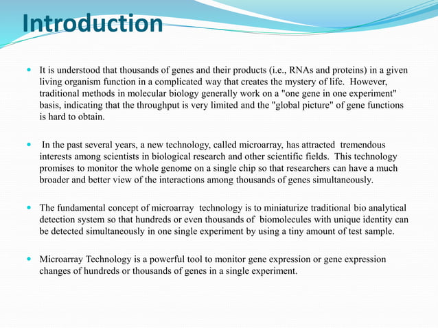 Microarray technology, biochip, DNA chip | PPTX