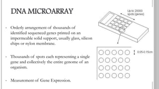 Microarray technology and applications | PPTX