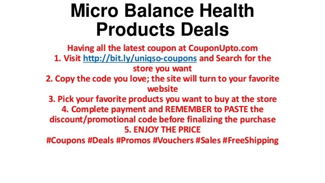 microbalance health products coupon