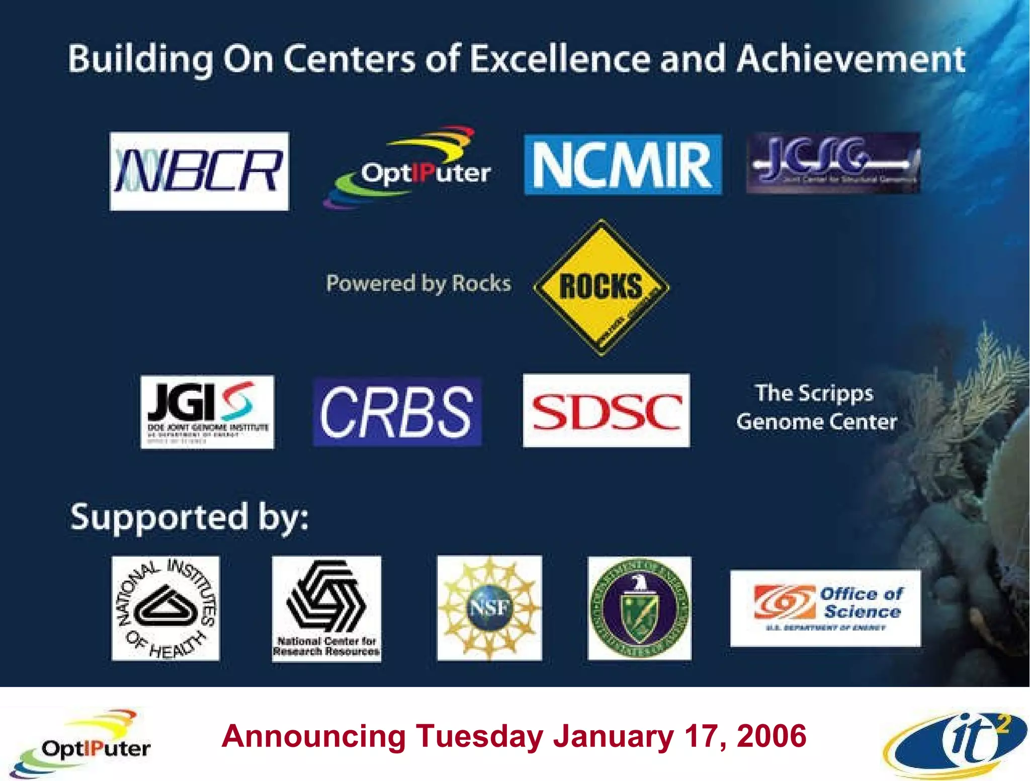 Announcing Tuesday January 17, 2006 