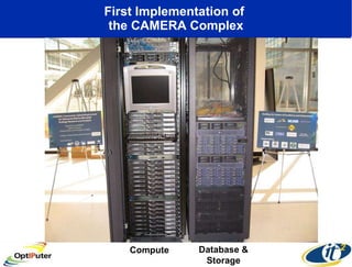 First Implementation of  the CAMERA Complex Compute Database & Storage 