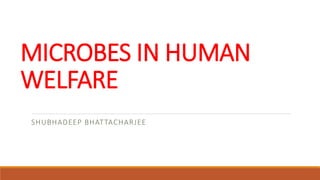 MICROBES IN HUMAN
WELFARE
SHUBHADEEP BHATTACHARJEE
 