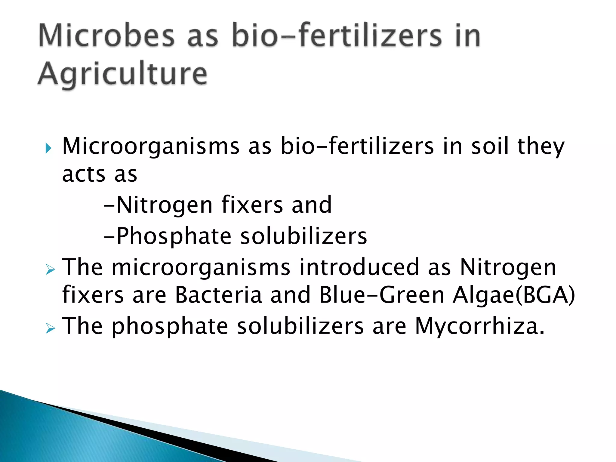 Microbes in Agriculture | PPTX