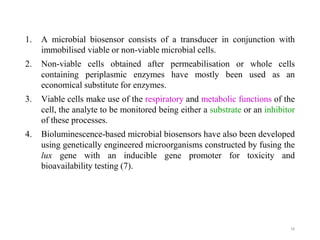 Environmental Biotechnology Topic:- Microbial Biosensor | PPTX