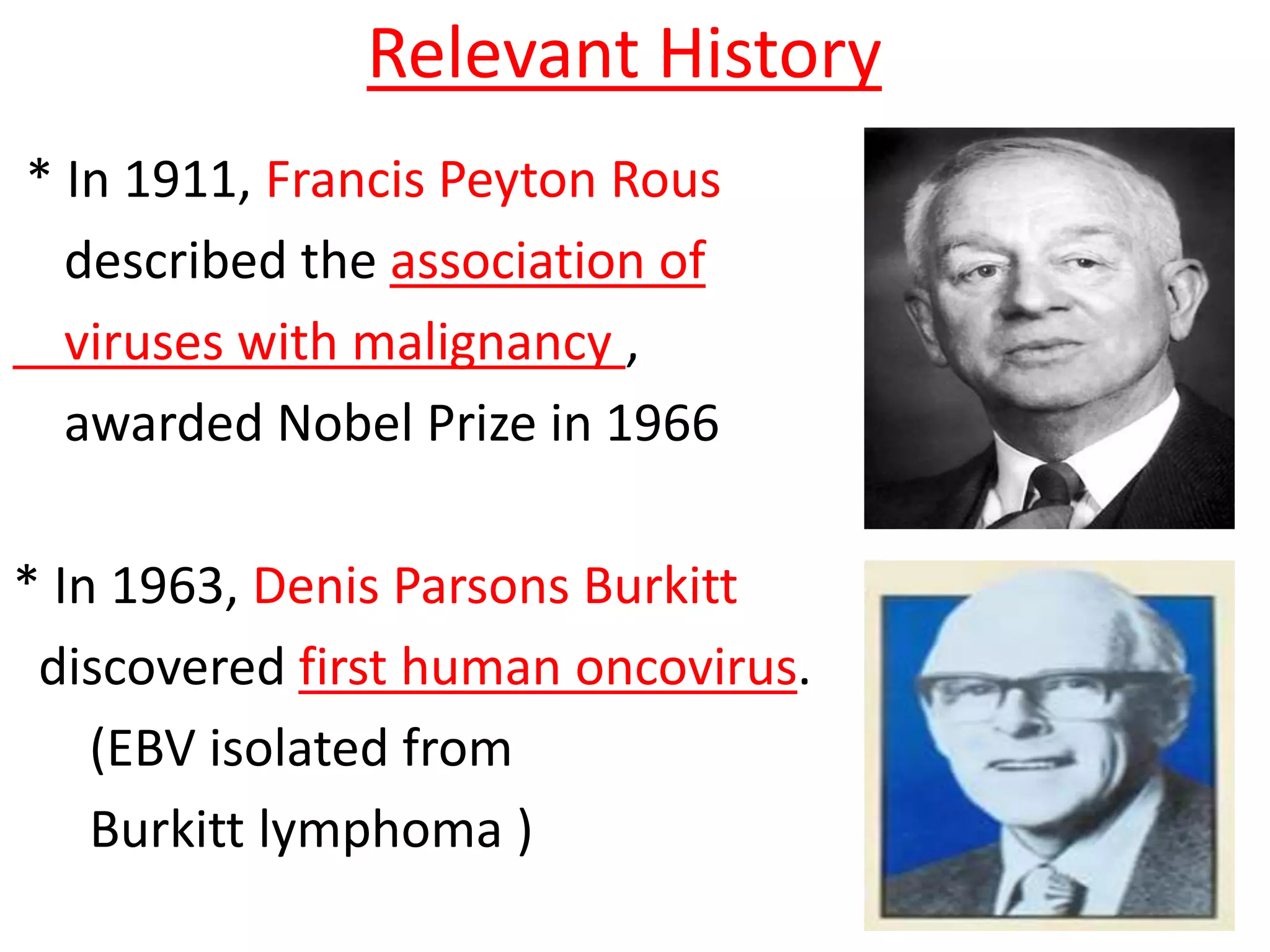 Francis P Rous Microbial carcinogenesis - Molecular Mechanism of Cancer | PPTX