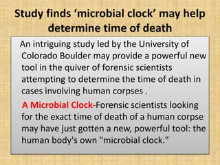 Microbial clock | PPTX