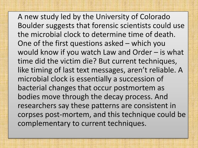 Microbial clock | PPT