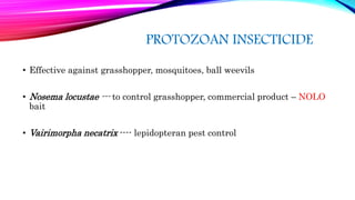 Protozoan Insecticide Microbial control - insect- pest control | PPTX