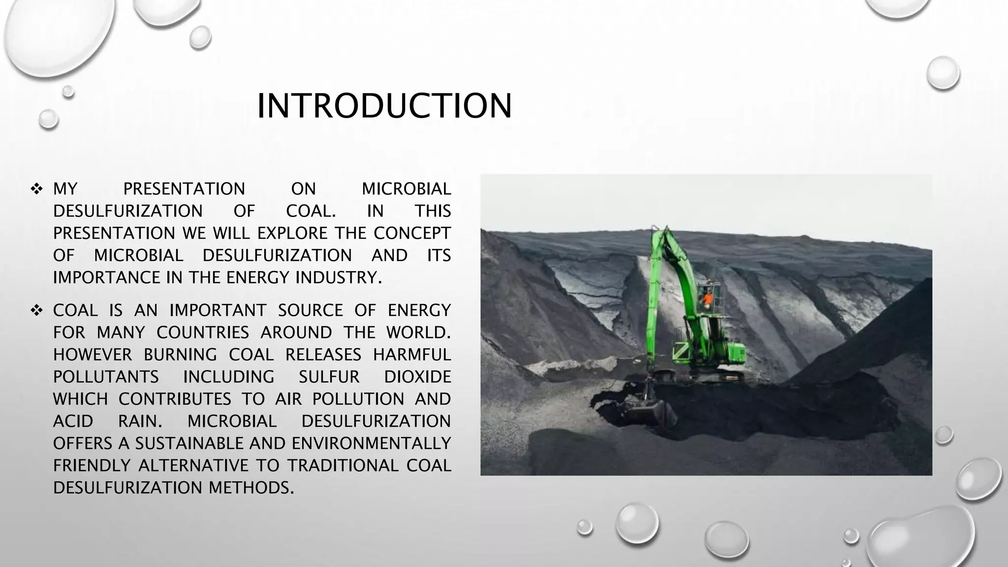 Microbial Desulfurization of Coal ppt .pptx