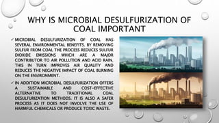 Microbial Desulfurization of Coal ppt .pptx