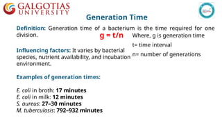 Generation Time Graph Examples Microbial growth generation time and phases.pptx