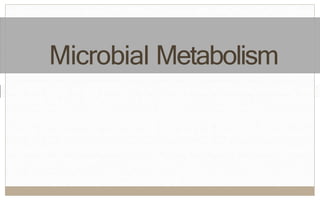 Microbial Metabolism
 