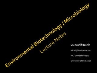Dr. Kashif Bashir
MPhil (BioInformatics)
PhD (Biotechnology)
University of Peshawar
 