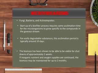 Microbial products (bioplastic ,bioscrubber,biofilter