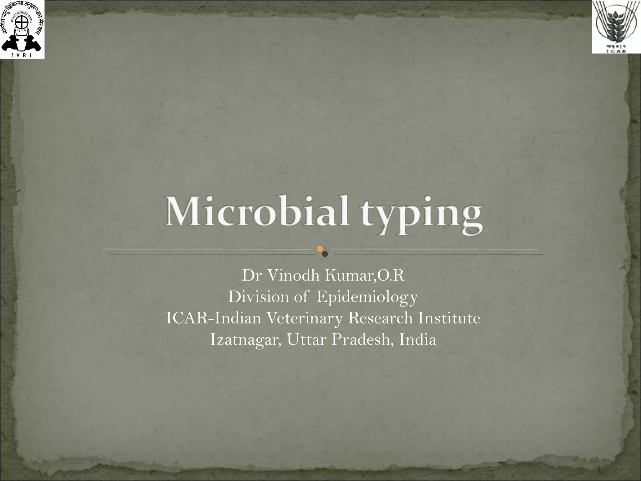 Dr Vinodh Kumar,O.R
Division of Epidemiology
ICAR-Indian Veterinary Research Institute
Izatnagar, Uttar Pradesh, India
 