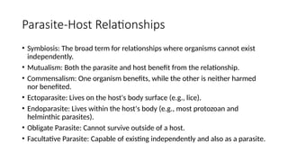 Microbial world - The world of parasites and their impact | PPTX