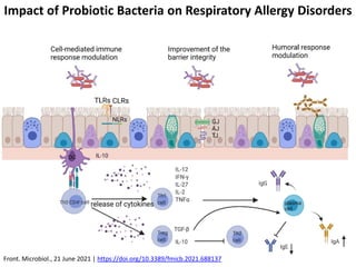 Front. Microbiol., 21 June 2021 | https://doi.org/10.3389/fmicb.2021.688137
Impact of Probiotic Bacteria on Respiratory Allergy Disorders
 
