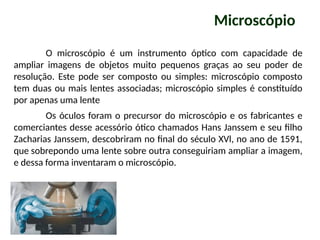 aula de microbiolgia e estruturas das células | PPTX