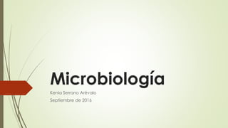 Microbiología
Kenia Serrano Arévalo
Septiembre de 2016
 