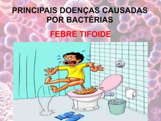 PRINCIPAIS DOENÇAS CAUSADAS
POR BACTÉRIAS
FEBRE TIFOIDE
 