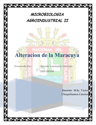 Microbiologia del Maracuya