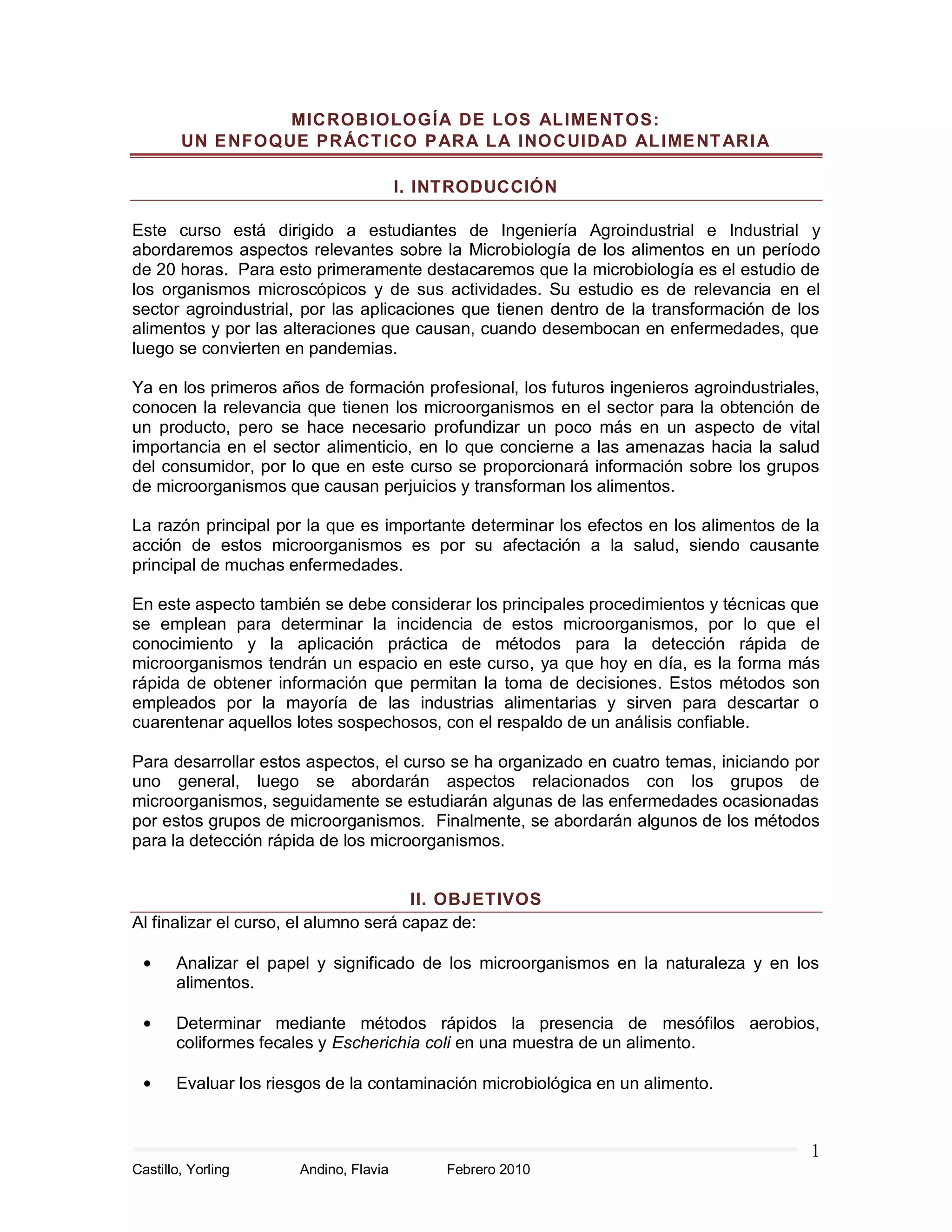 microbiologia de los alimentos | PDF