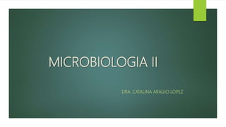MICROBIOLOGIA II
DRA. CATALINA ARAUJO LOPEZ
 