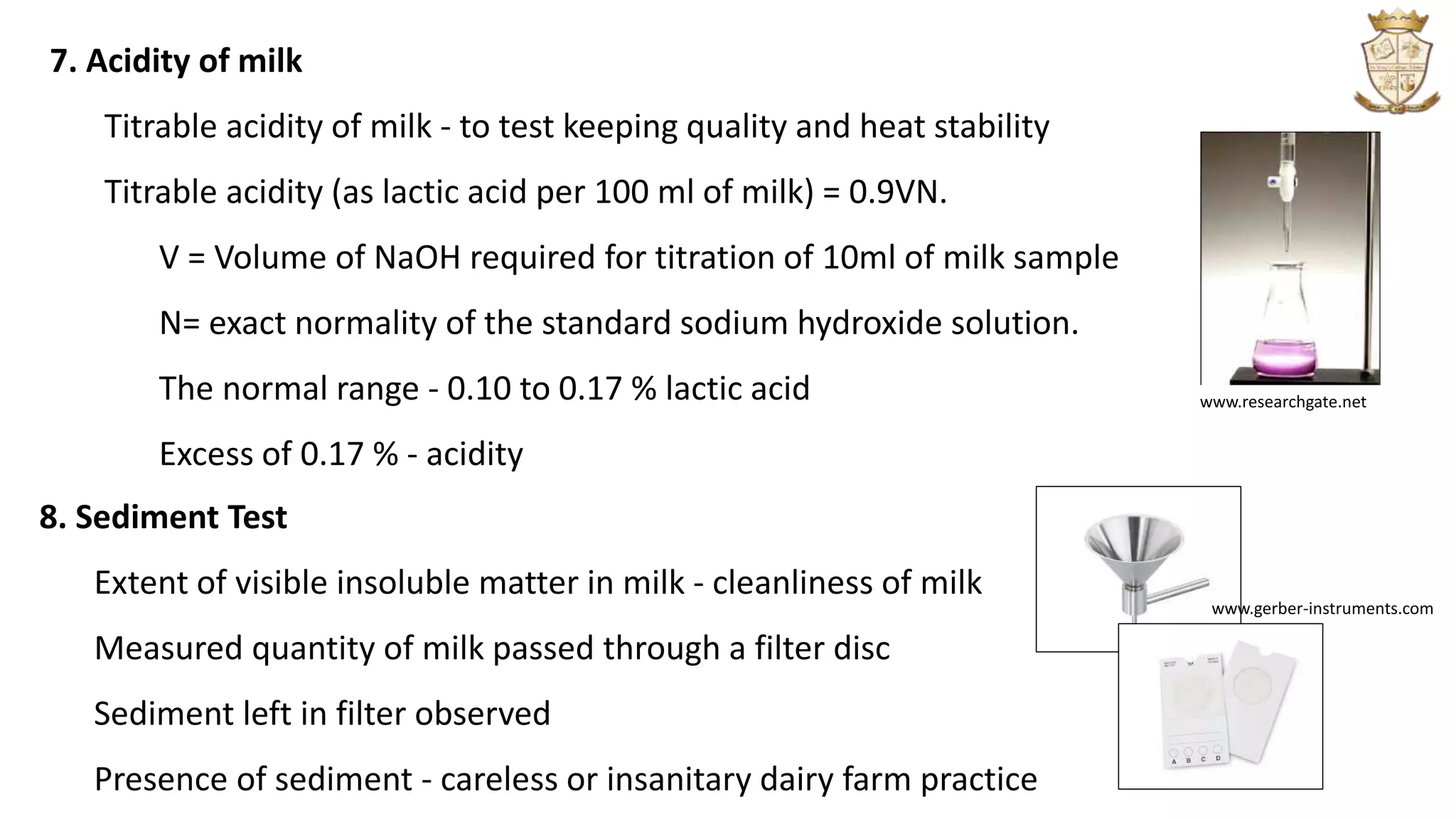 Microbiological analysis of milk part I | PPTX