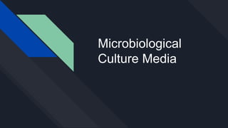 Microbiological
Culture Media
 