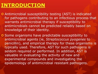 Microbiological culture sensitivity test | PPTX