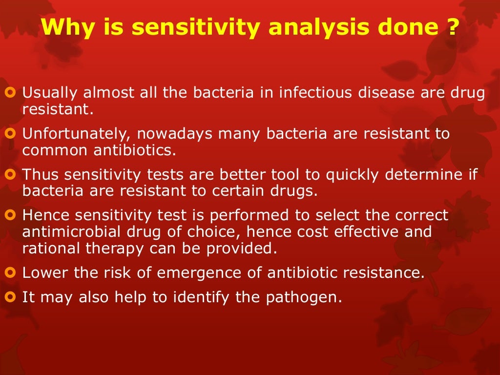 Microbiological culture sensitivity test
