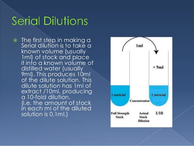 Serial Dilution Steps