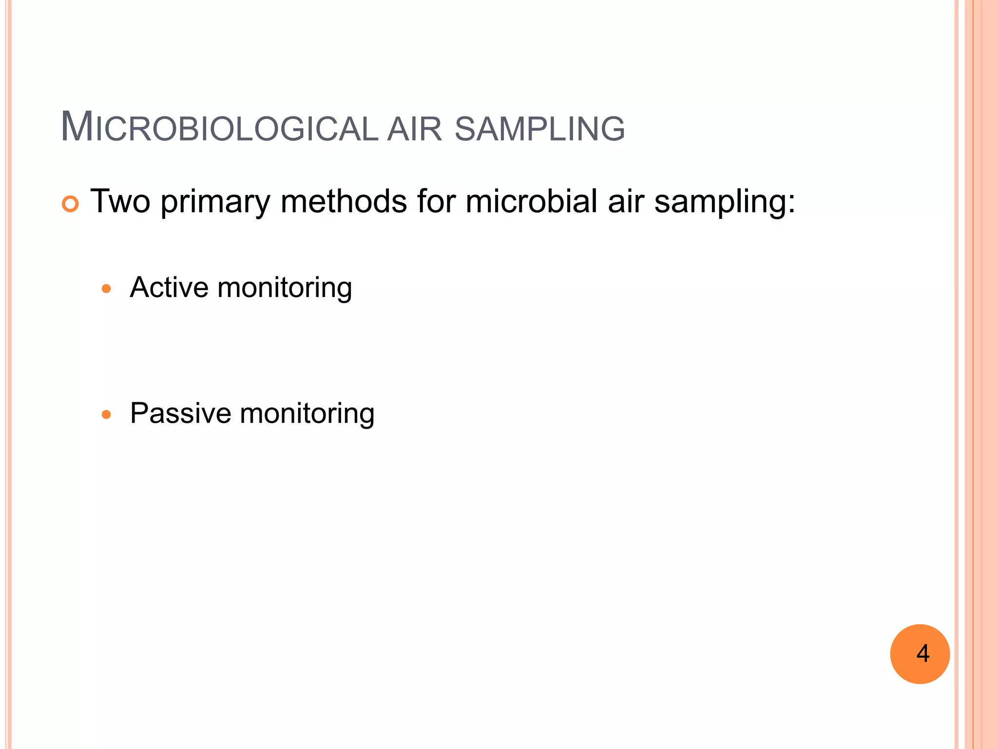 Microbiological sampling of air PPT