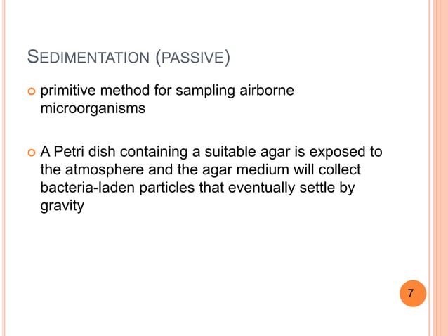 Microbiological Sampling Of Air PPT