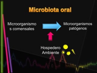 Microorganismo
s comensales
Microorganismos
patógenos
Hospedero
Ambiente
 