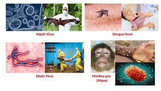 Nipah Virus
Ebola Virus
Dengue fever
Monkey pox
(Mpox)
 