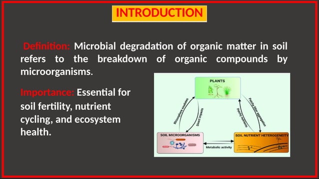 Microbial degradation of organic matter in soil.pptx