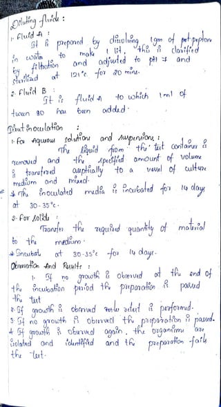 Ortaing luide
Flufd A
g!R peponed by diupluing tgm of prtpeptore
, +K3 °R closiftd
and adjuted o ph and
waln to hak
ftlteotion
21'c.foY 0 mins
Stuiliad
2 FluidB
fluld to ohith tn of
twun s0 ho ben oddad
Drut n ocuuotion
Fo Aqwou SolutOnu and Aupenion
qemovd and th
Tvanufeoed
madkum and
Th louid fom th'tut ontain
Apestid mOunt of volume
ephially to a
mixeo
veMel of ultue
nouloted
ouloted muda incubated o l4 day
at 30-35°c
9 For&old
Tiansfeth quid quantity of
to th
maurio
medun
Intubat ot 30-35 o y day
Obtevotion And Rult+:
ot nd of
the ncubotion pnod t pupnation R paud
4no owt &oblerved
tut
8 gnosth obrevud octet peofonmud
3 no oTowth 0brnved th pooporatfon pauad.
4 ousA ob«iud 090 t brqanttm
uolatd Ond tolntRftd and th poepozation faf
th ut
 