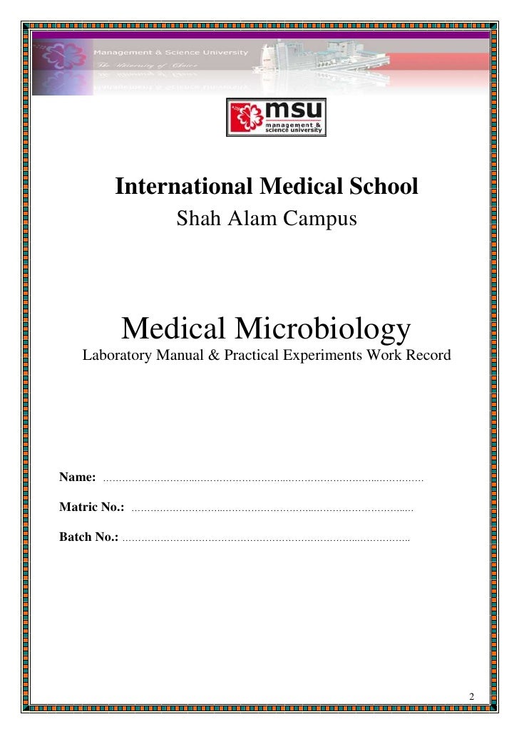 Microbiology (lab report 1 format)