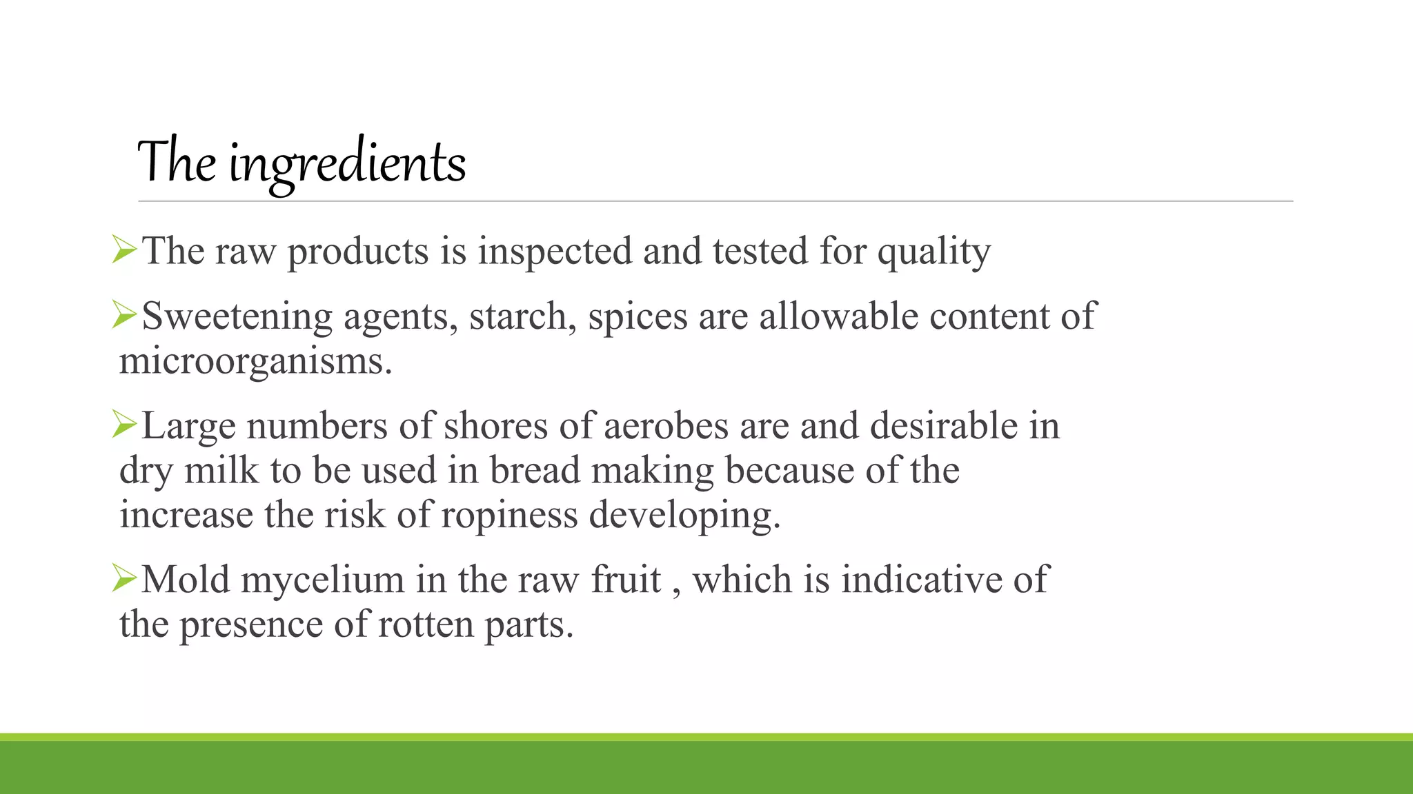 Microbiology of food products | PPTX