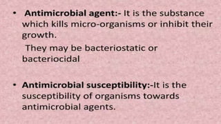 GBSN - Microbiology (Unit 2) Susceptibility of Microbial agents | PPTX
